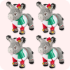 Dominick The Donkey Plush 4PCS